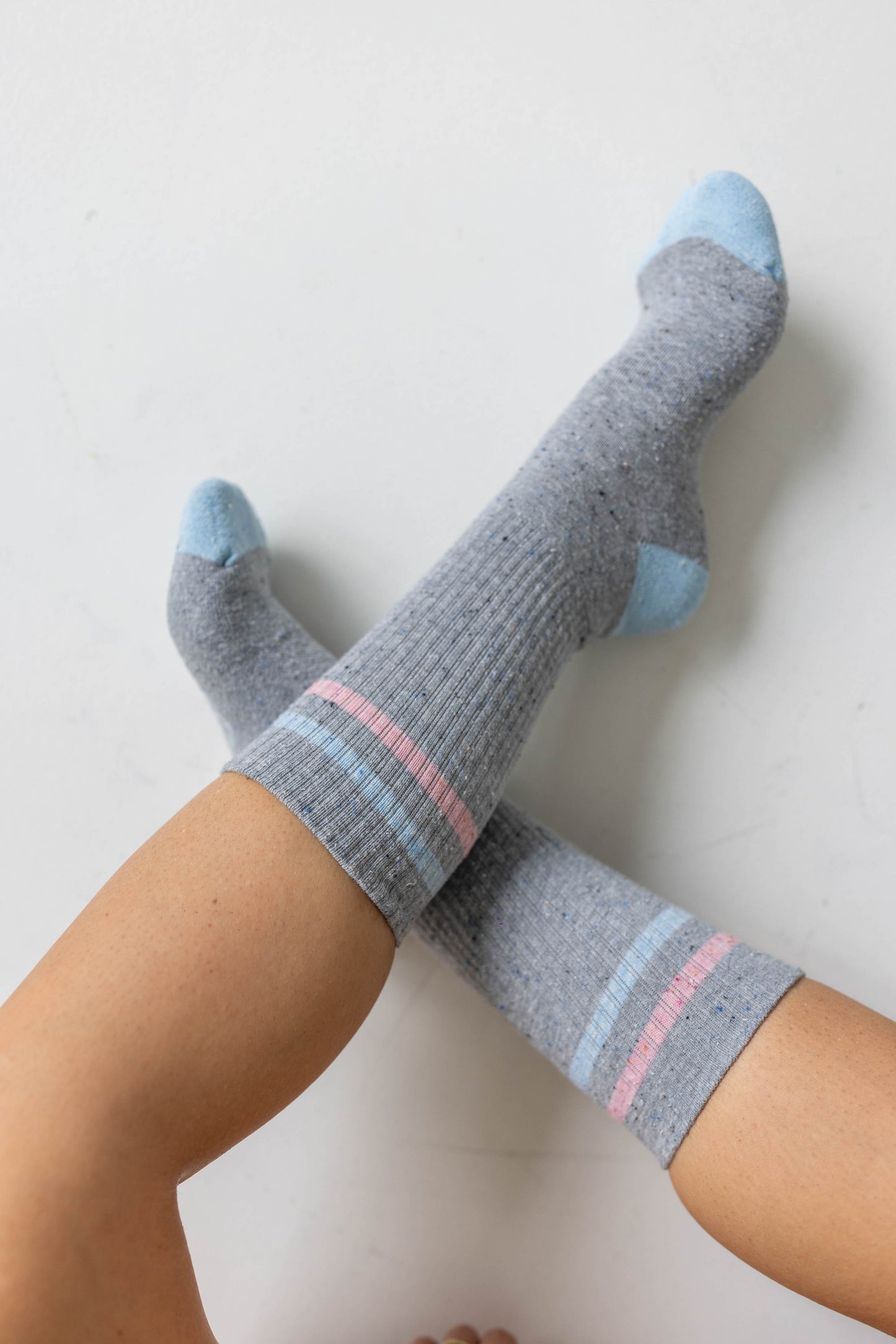 INCYLENCE 柔軟質感休閒襪 LIFESTYLE ONE GREY BLUE