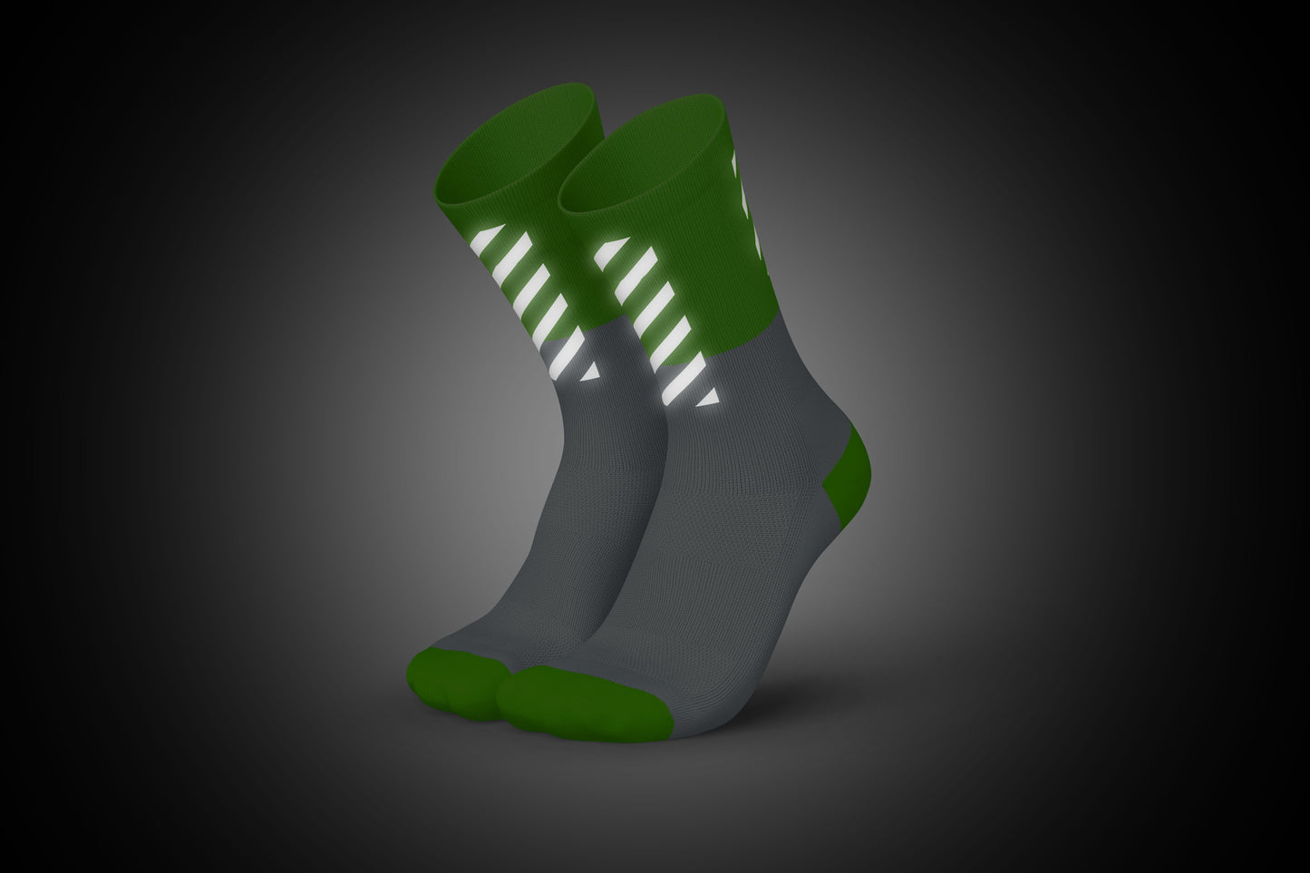 INCYLENCE HIGH-VIZ V2 反光跑步機能襪 GREEN