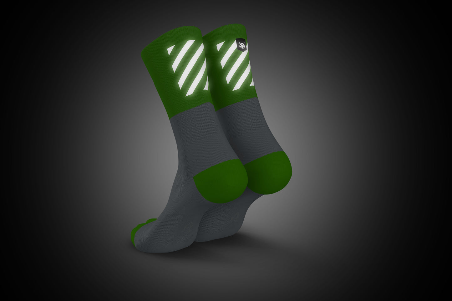 INCYLENCE HIGH-VIZ V2 反光跑步機能襪 GREEN