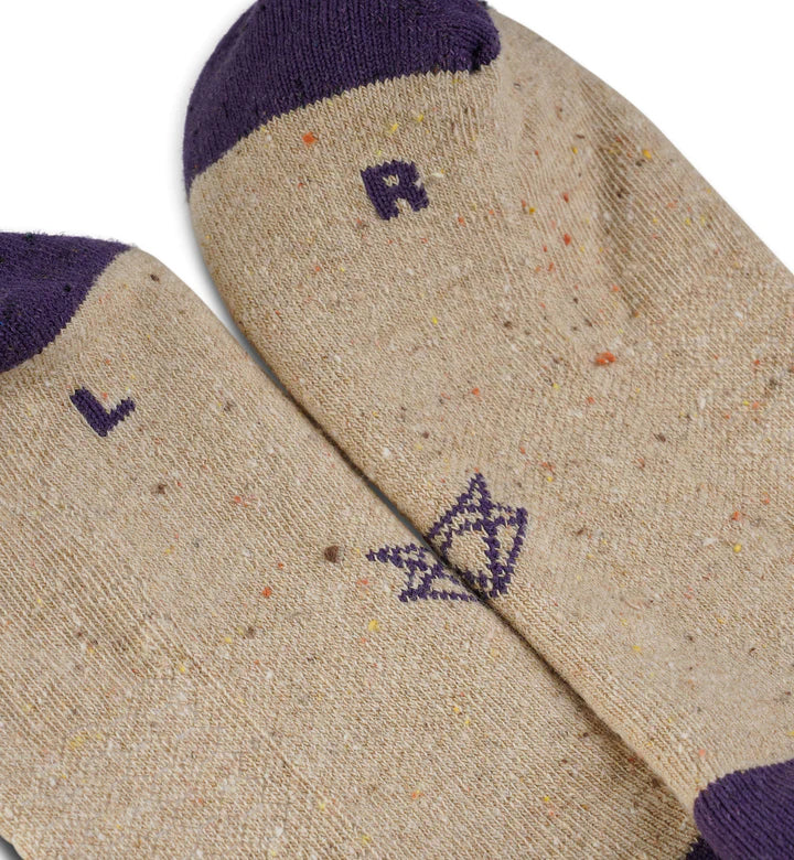 INCYLENCE 柔軟質感休閒襪 LIFESTYLE ONE BEIGE PURPLE