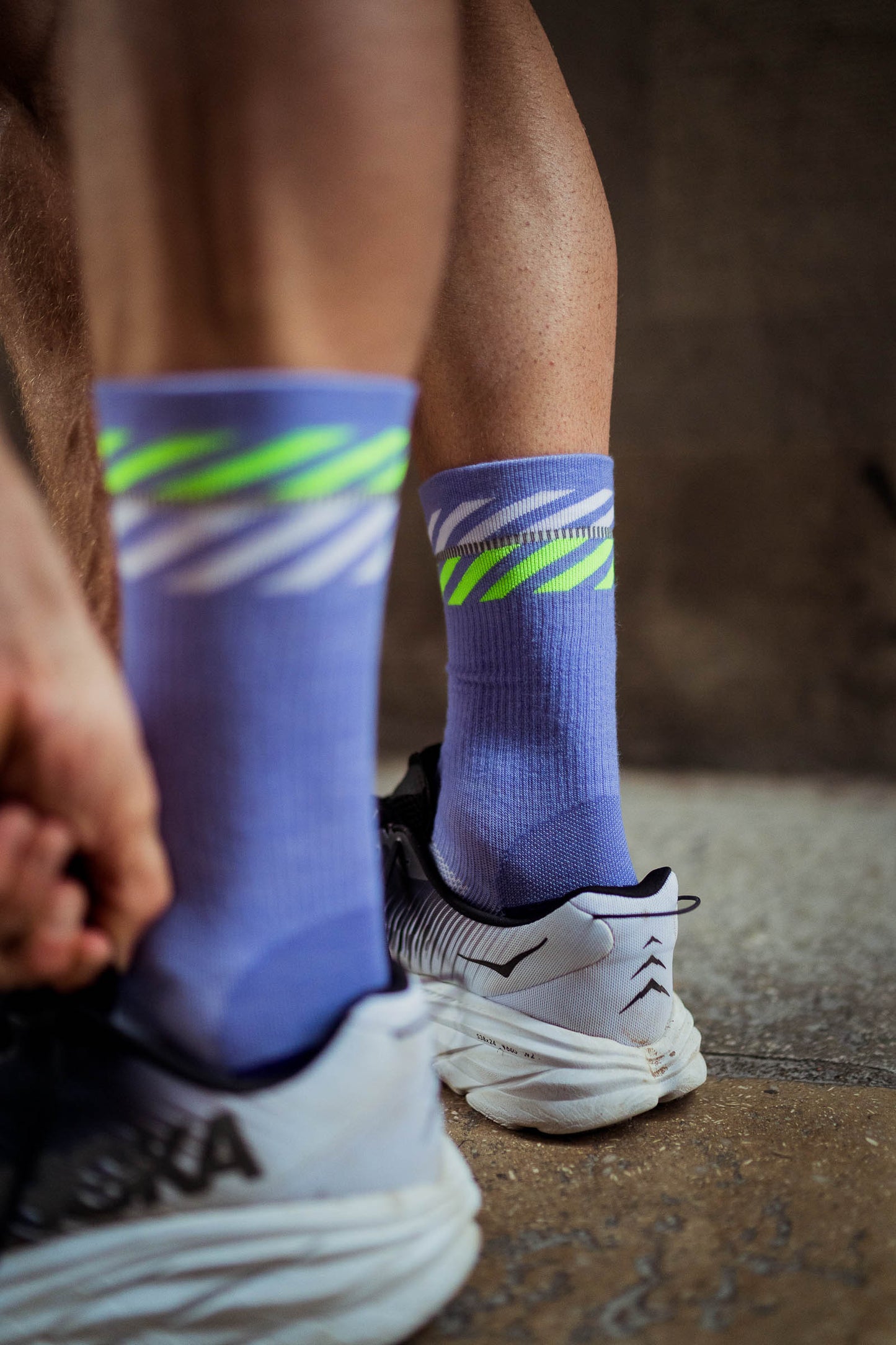 INCYLENCE MERINO LIGHT 羊毛機能襪 LANES PURPLE GREEN