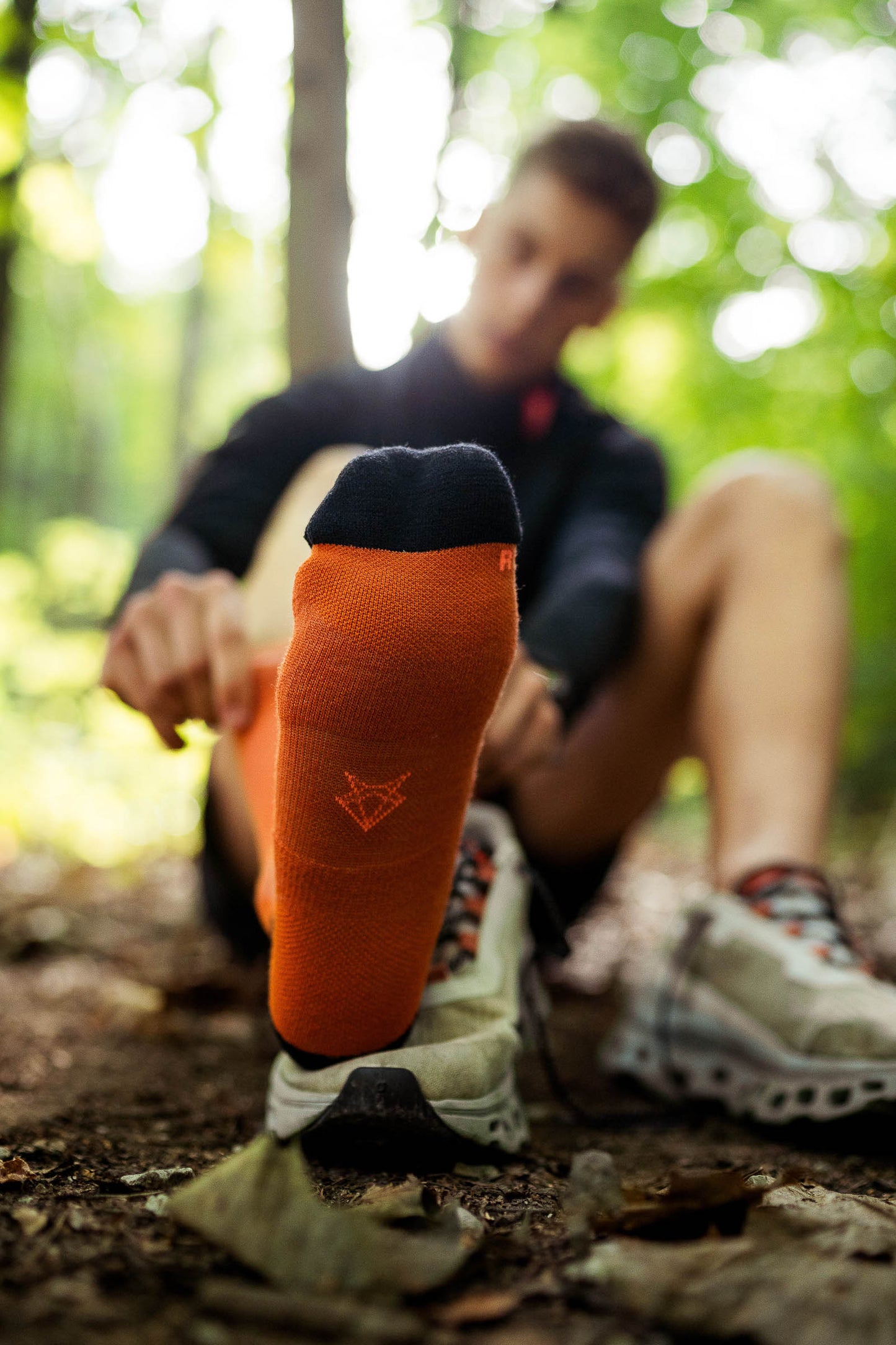INCYLENCE MERINO RISE 羊毛機能襪 ORANGE