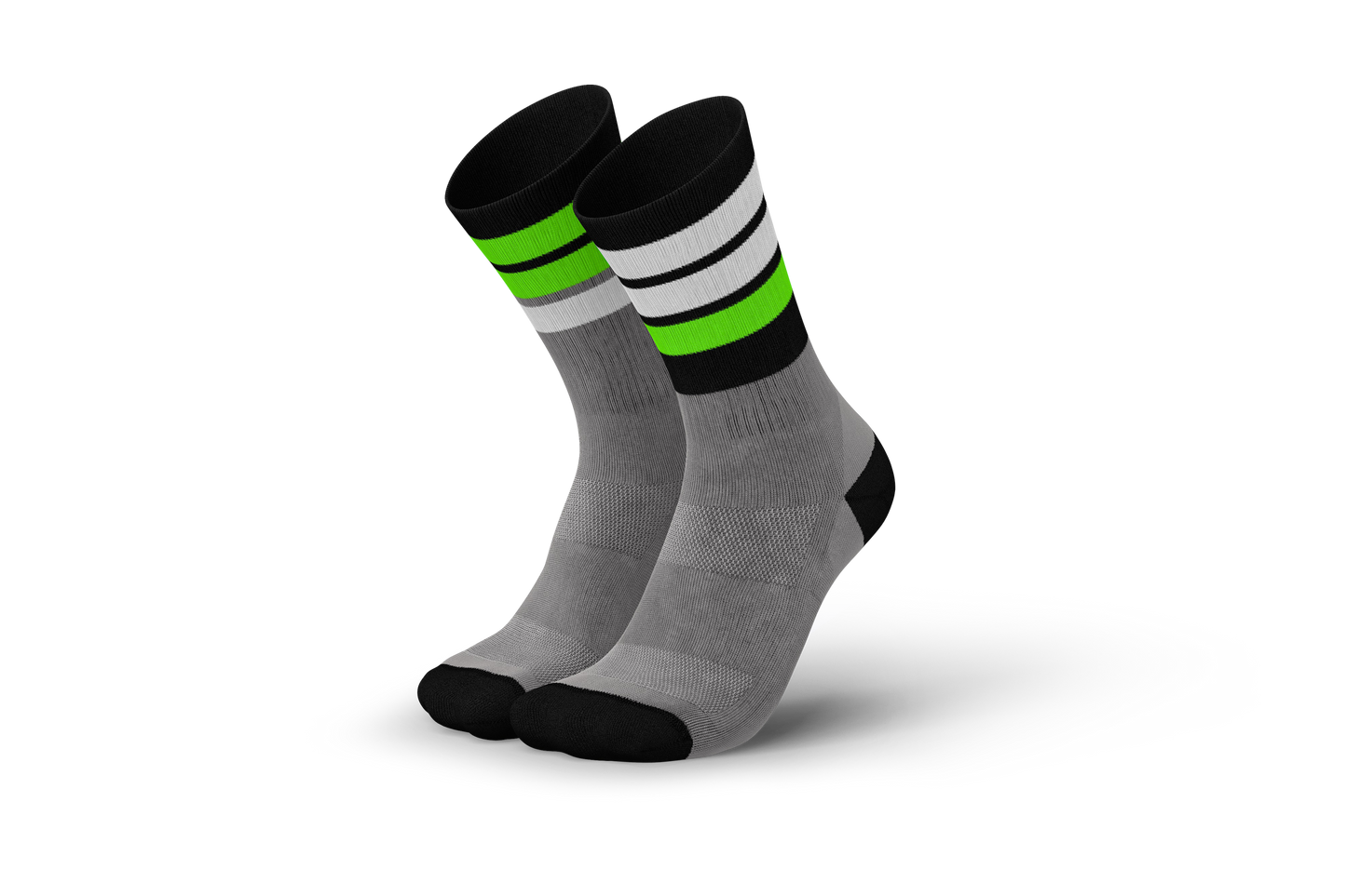 INCYLENCE MERINO STRIVE 羊毛運動機能襪  LIGHT GREY NEON GREEN