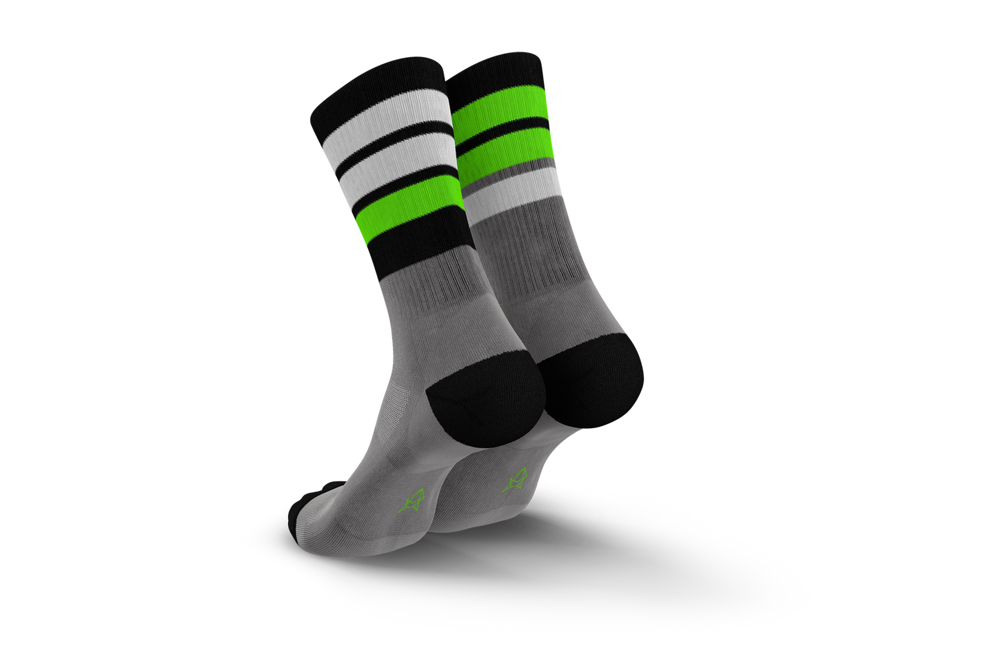 INCYLENCE MERINO STRIVE 羊毛運動機能襪  LIGHT GREY NEON GREEN