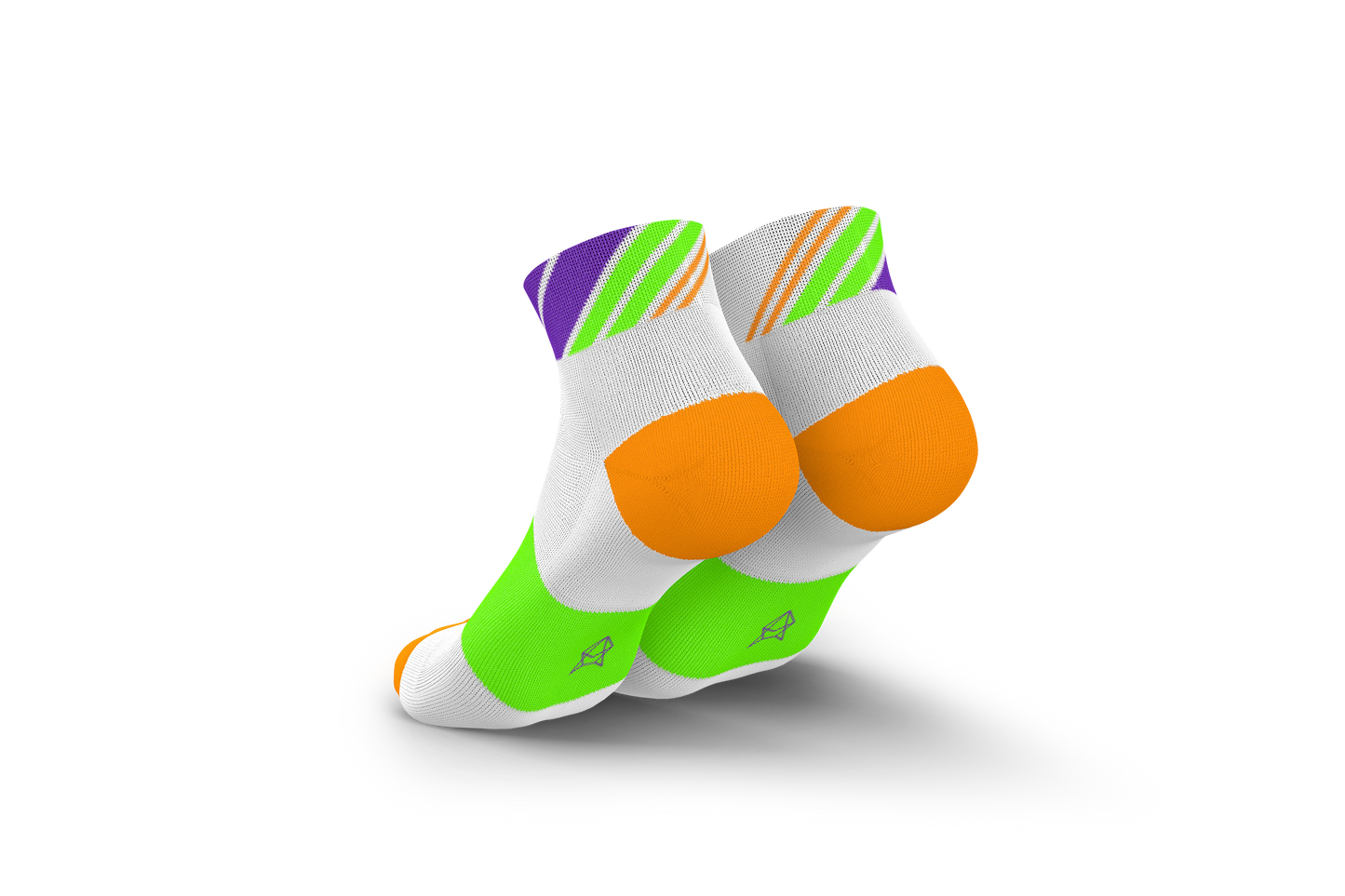 INCYLENCE 跑步運動機能短襪 Ladders Short Orange Green