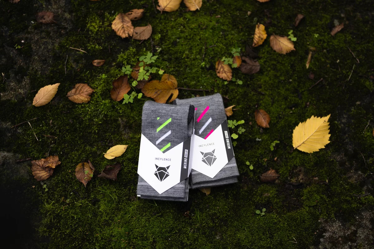 INCYLENCE MERINO RISE 羊毛機能襪 GREY GREEN