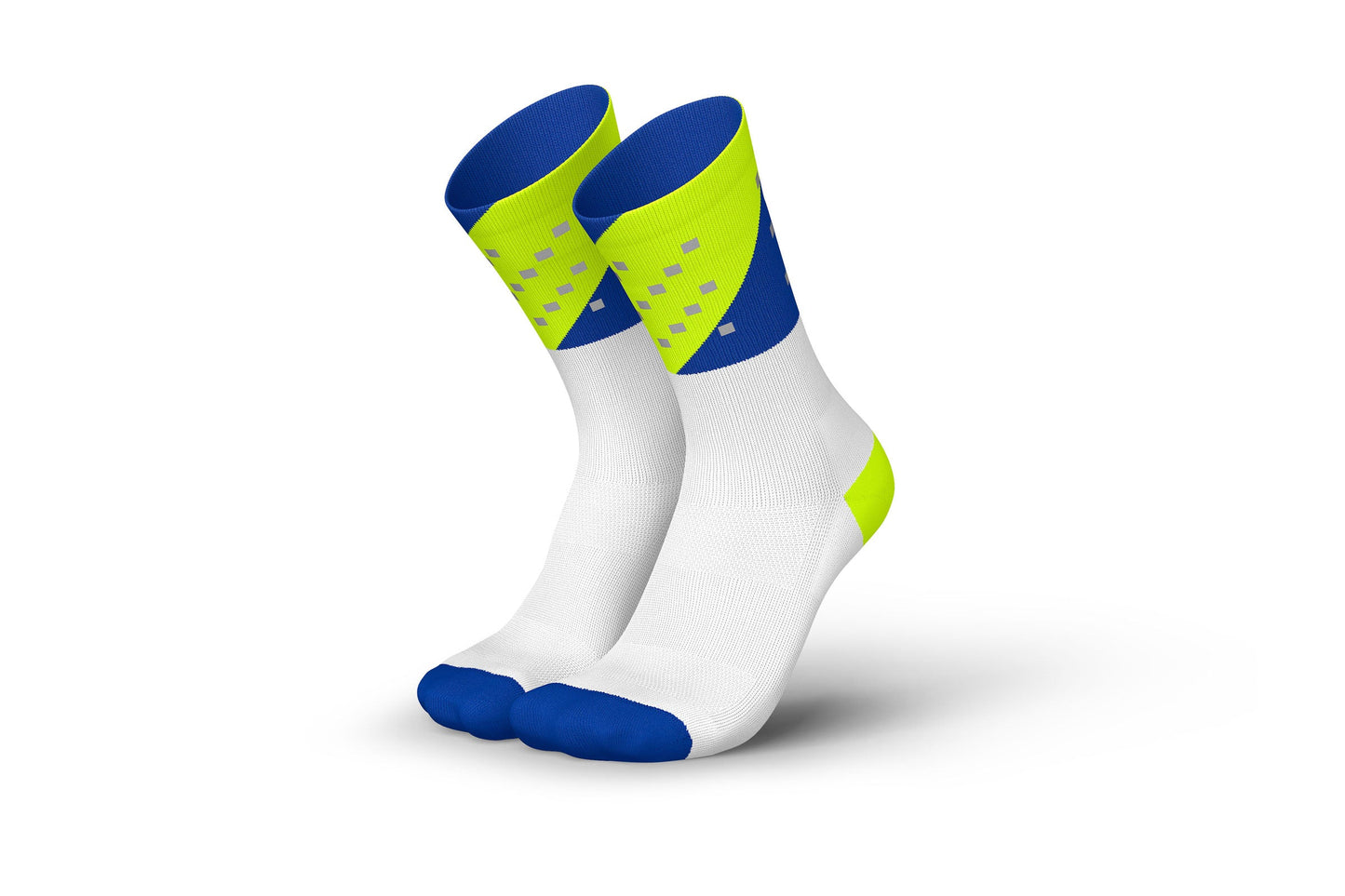 INCYLENCE HIGH-VIZ V4 反光跑步機能襪 CANARY BLUE