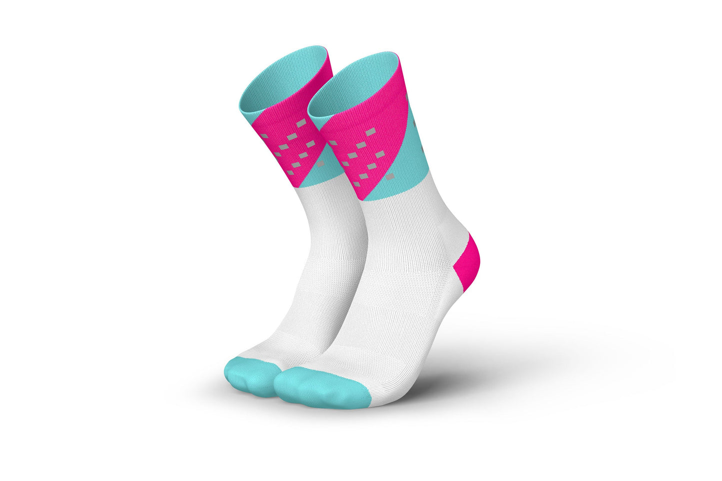 INCYLENCE HIGH-VIZ V4 反光跑步機能襪 PINK MINT