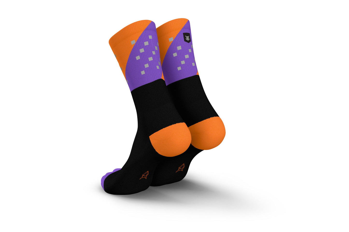 INCYLENCE HIGH-VIZ V4 反光跑步機能襪 ORANGE PURPLE