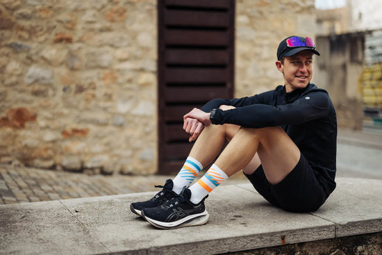 INCYLENCE 跑步運動機能襪 DISRUPTS WHITE BLUE ORANGE