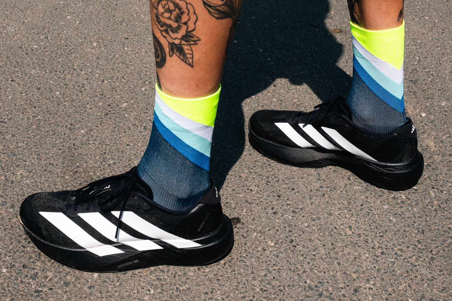 INCYLENCE 跑步運動機能襪 GRADES NAVY CANARY