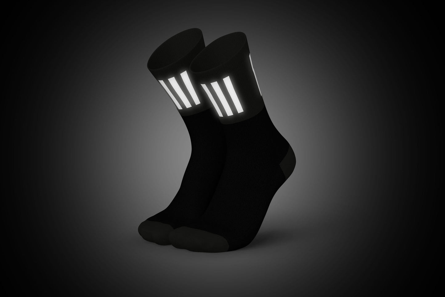 INCYLENCE HIGH-VIZ V3 反光跑步機能襪 BLACK