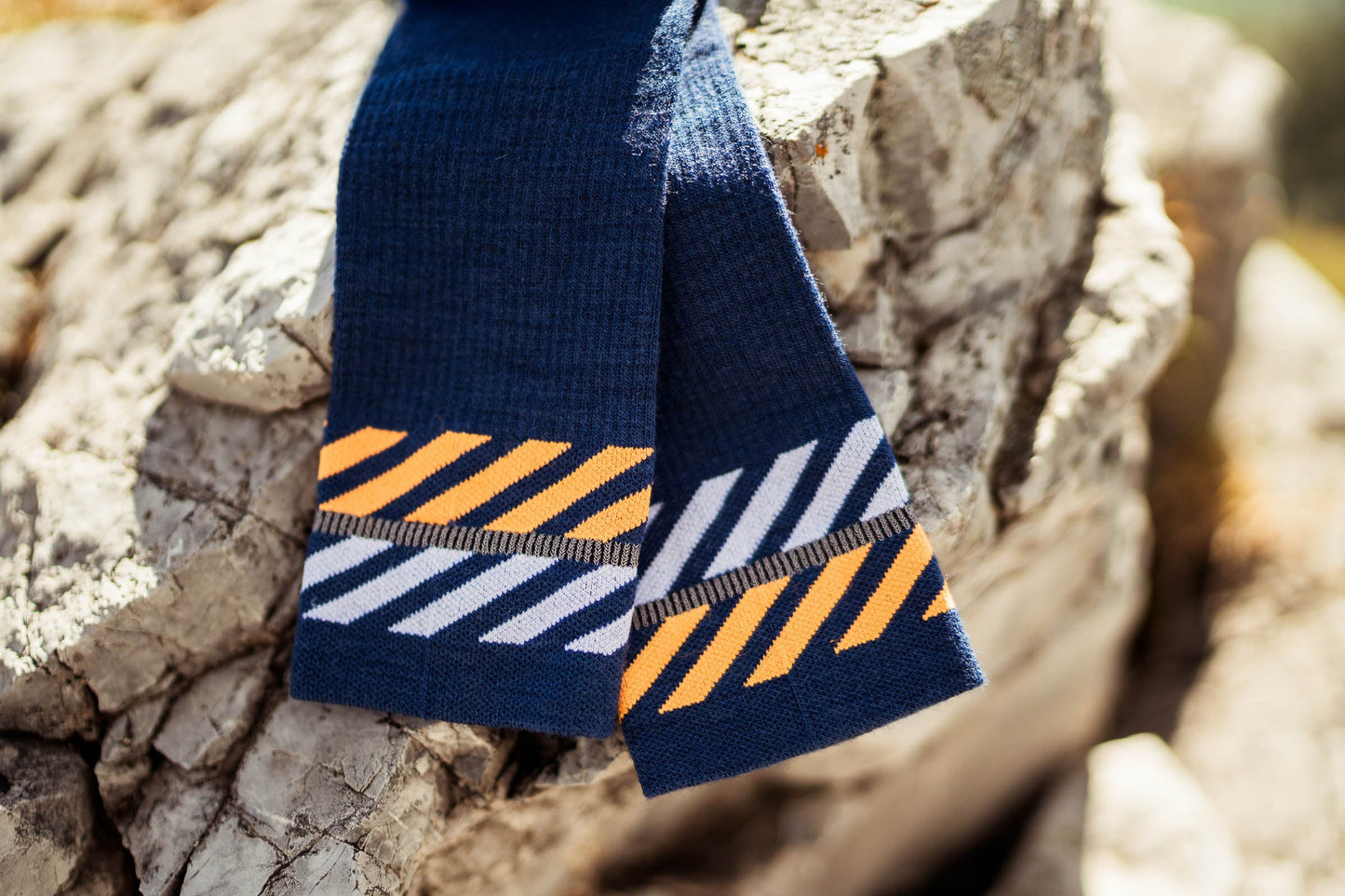 INCYLENCE MERINO LIGHT 羊毛機能襪 LANES NAVY ORANGE