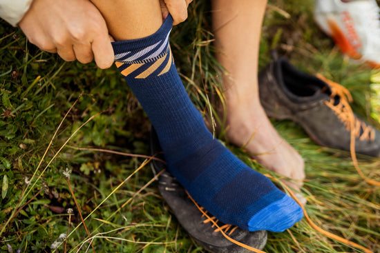 INCYLENCE MERINO LIGHT 羊毛機能襪 LANES NAVY ORANGE