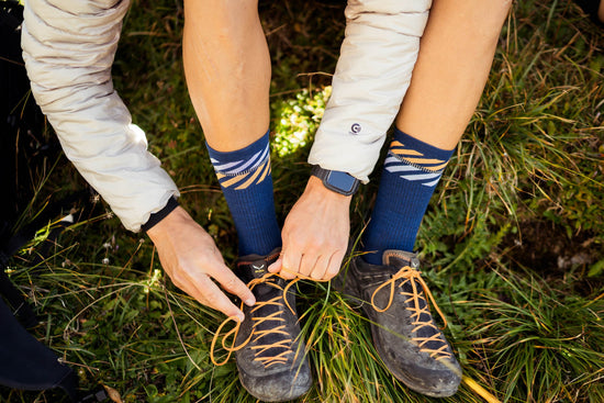 INCYLENCE MERINO LIGHT 羊毛機能襪 LANES NAVY ORANGE