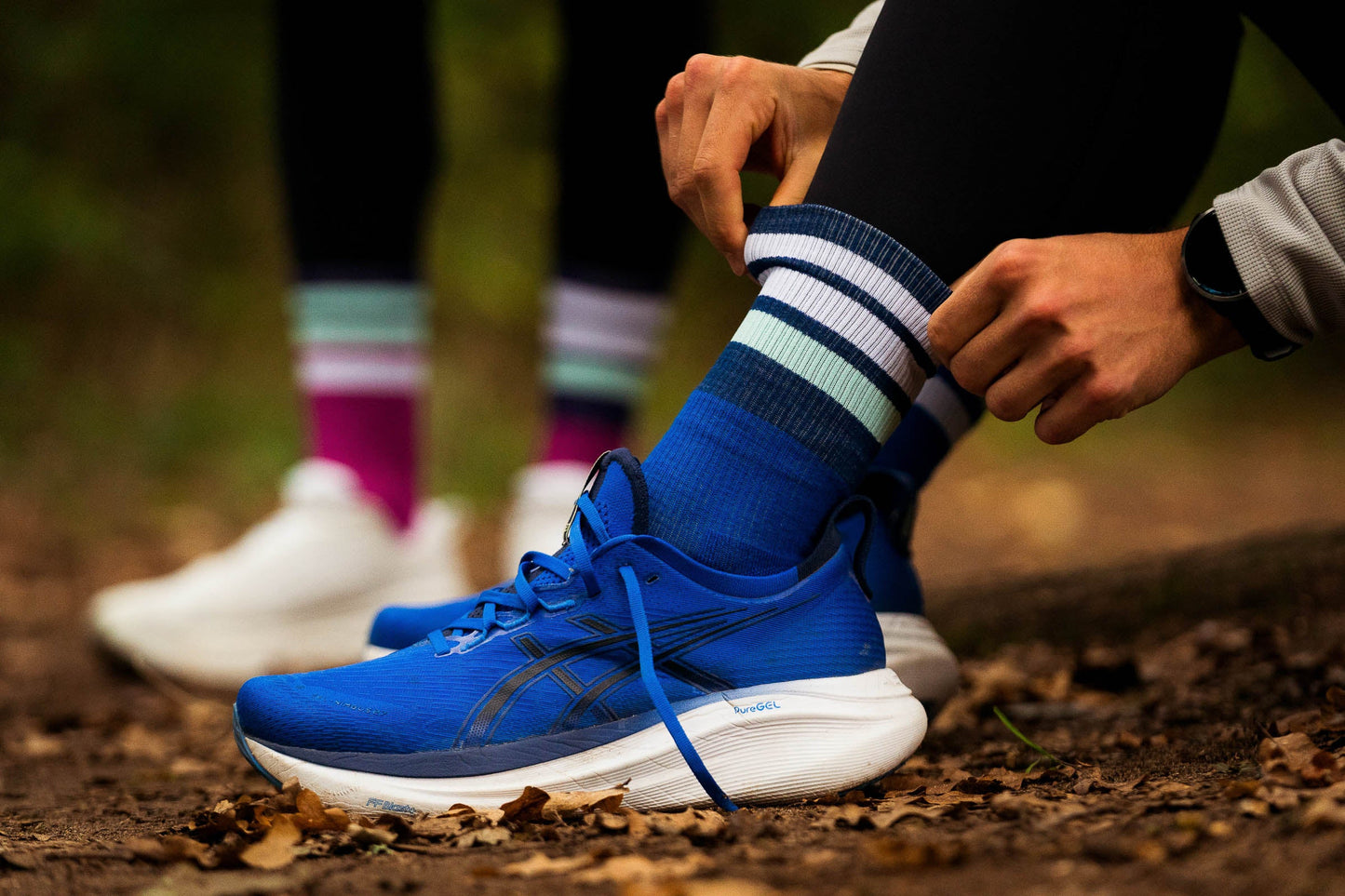 INCYLENCE MERINO STRIVE 羊毛運動機能襪 BLUE CYAN