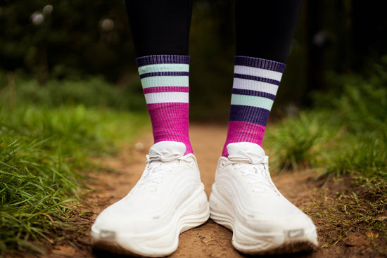 INCYLENCE MERINO STRIVE 羊毛運動機能襪 MAGENTA CYAN