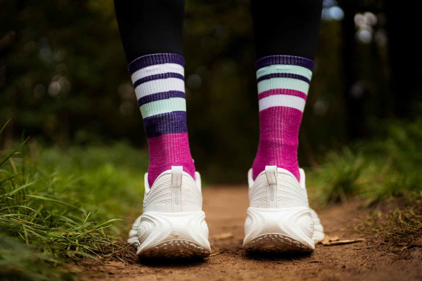 INCYLENCE MERINO STRIVE 羊毛運動機能襪 MAGENTA CYAN