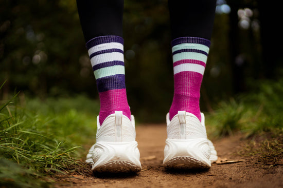 INCYLENCE MERINO STRIVE 羊毛運動機能襪 MAGENTA CYAN