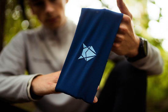 INCYLENCE 寬版頭帶 V1 NAVY SKY BLUE