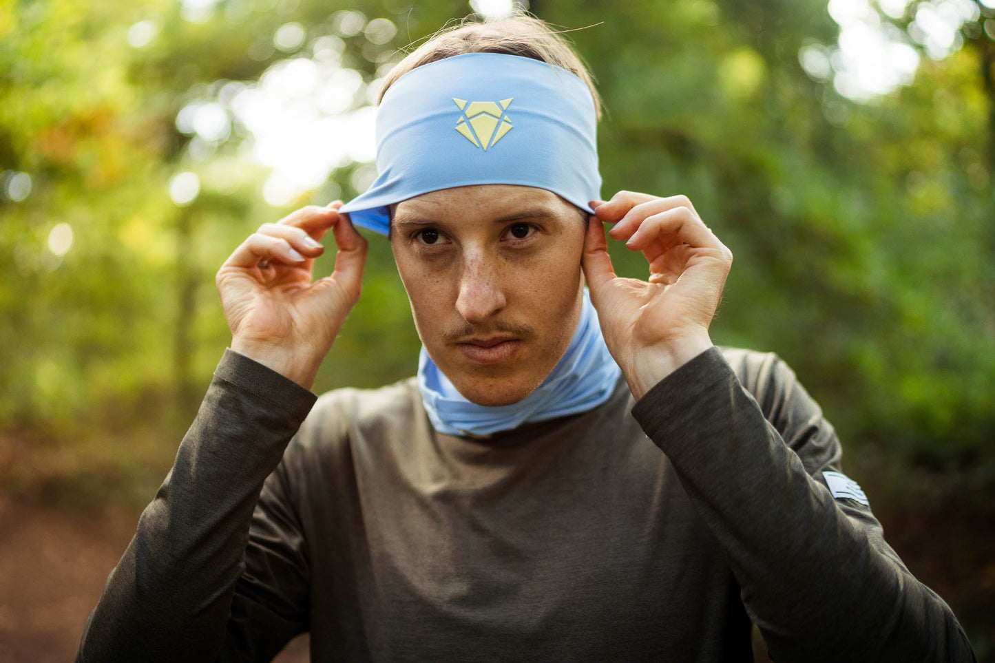 INCYLENCE 寬版頭帶 V1 SKY BLUE YELLOW