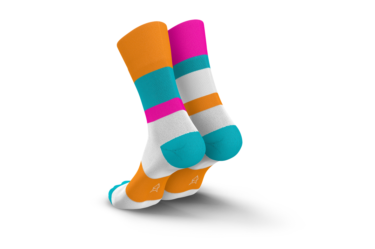 INCYLENCE 跑步運動機能襪 BANDS CYAN ORANGE