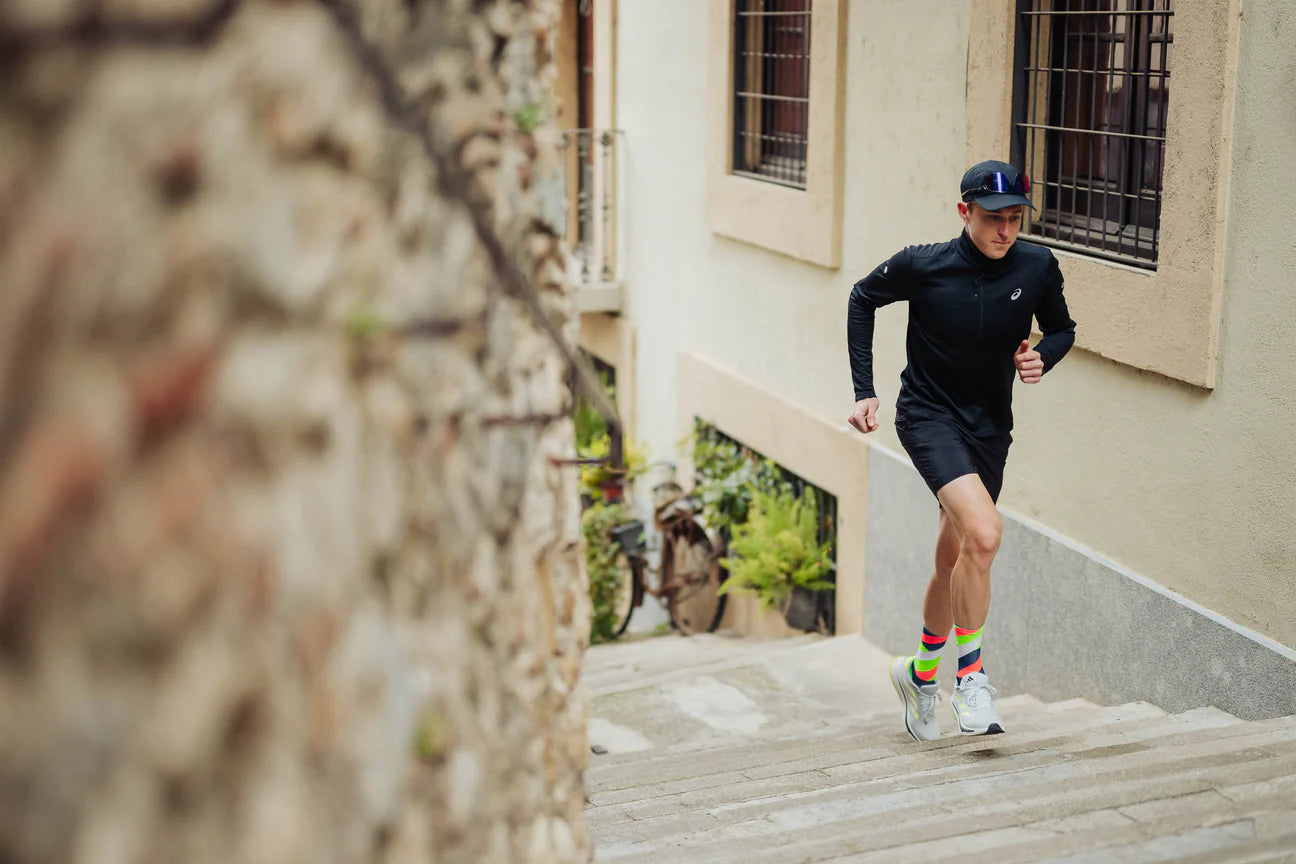 INCYLENCE 跑步運動機能襪 LOOPS NAVY GREEN INFERNO