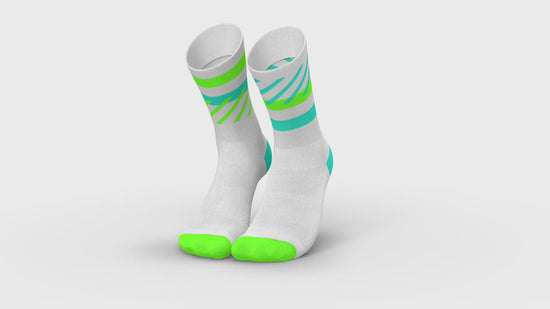 在圖庫查看器中加載和播放視頻， INCYLENCE 跑步運動機能襪 Disrupts Green Cyan
