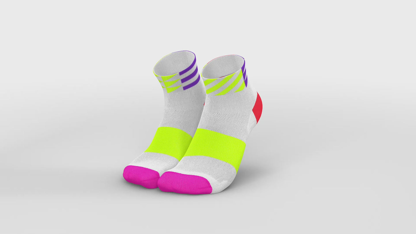 在圖庫查看器中加載和播放視頻， INCYLENCE 三鐵運動機能短襪 Elements Short White Pink

